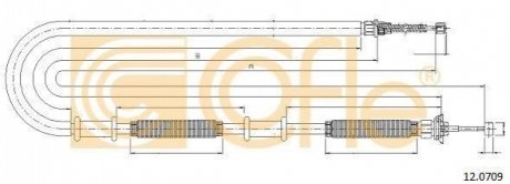 Трос ручника COFLE 12.0709