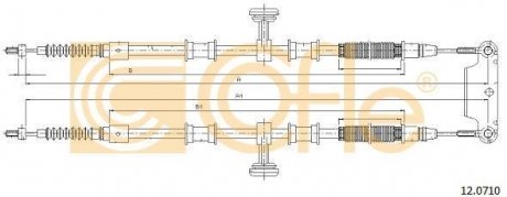 Купить Трос ручника Fiat Croma COFLE 12.0710 (фото1) подбор по VIN коду, цена 1225 грн.
