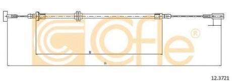 Купити Трос ручника COFLE 12.3721 (фото1) підбір по VIN коду, ціна 860 грн.
