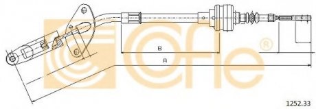 Трос сцепления Fiat Fiorino Benz.-Diesel 94- 660/310 COFLE 1252.33