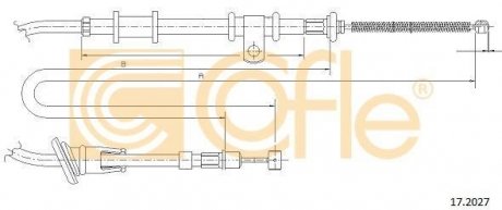 Купити Трос ручника Mitsubishi Carisma, Lancer COFLE 17.2027 (фото1) підбір по VIN коду, ціна 931 грн.