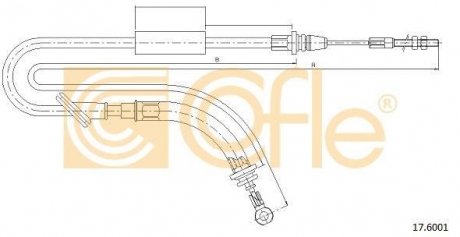 Купить Трос ручника KIA Carnival COFLE 17.6001 (фото1) подбор по VIN коду, цена 1210 грн.