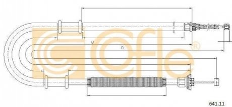 Трос ручника Fiat Doblo COFLE 641.11