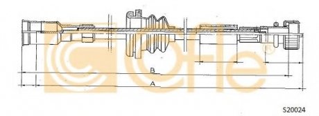 Трос спидометра Opel Vectra 1,4-1,6-1,7D 89> COFLE s20024