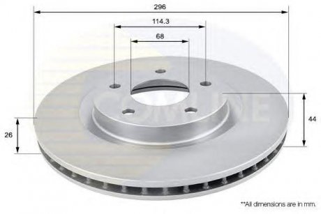 Диск Тормозной вентилируемый COMLINE adc0274v