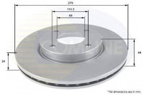 Диск Тормозной вентилируемый Nissan Tiida COMLINE adc0284v