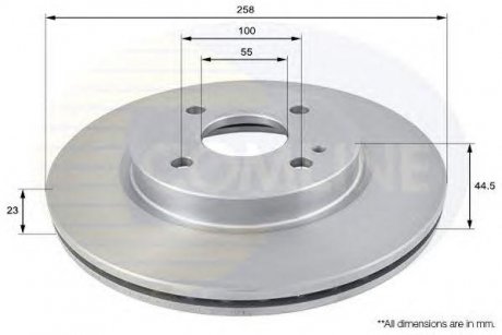 Диск Тормозной вентилируемый Mazda 2 COMLINE adc0457v