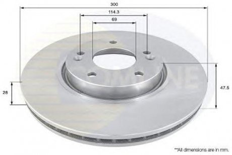 Диск Тормозной вентилируемый COMLINE adc1092v