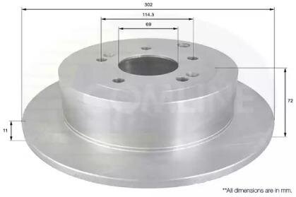 - Диск гальмівний з покриттям COMLINE adc1094