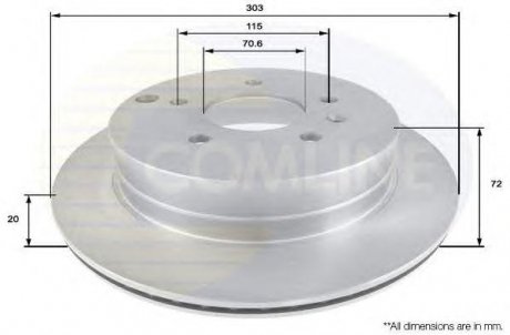 Диск Тормозной вентилируемый COMLINE adc1147v