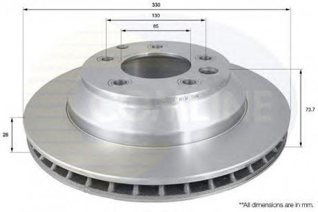 Диск Тормозной вентилируемый COMLINE adc1460v