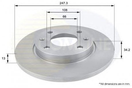 Диск Тормозной Peugeot 306, Citroen Xsara, Peugeot 206 COMLINE adc1508