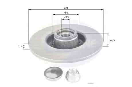 - Диск гальмівний з покриттям COMLINE adc1560