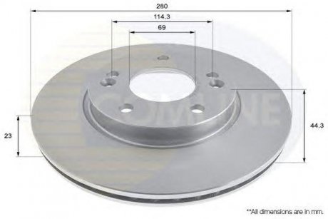 Диск Тормозной вентилируемый COMLINE adc2416v