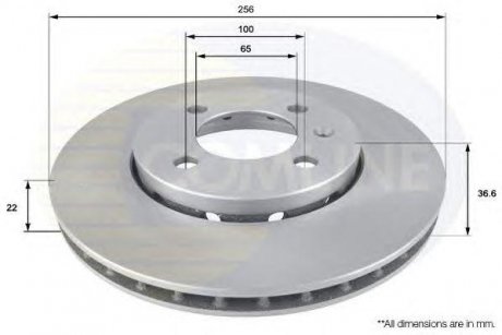 Диск Тормозной вентилируемый COMLINE adc2600v