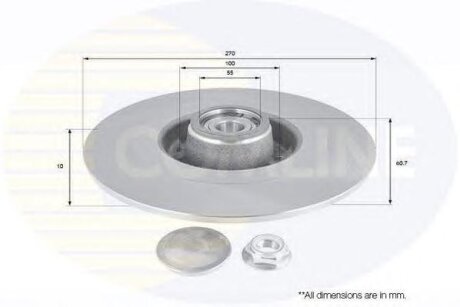 - Диск гальмівний з покриттям COMLINE adc3003