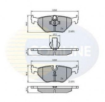 Тормозные колодки COMLINE cbp01011