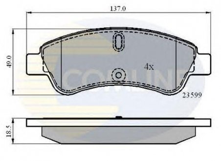 ГАЛЬМІВНІ КОЛОДКИ COMLINE cbp01033