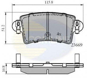 Тормозные колодки COMLINE cbp01036