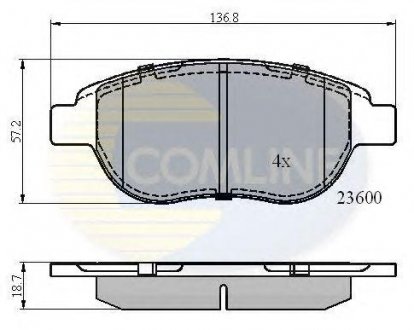 - Тормозные колодки для дисков COMLINE cbp01038