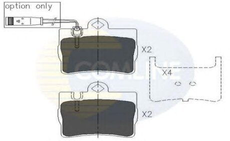 - Гальмівні колодки до дисків COMLINE cbp01143
