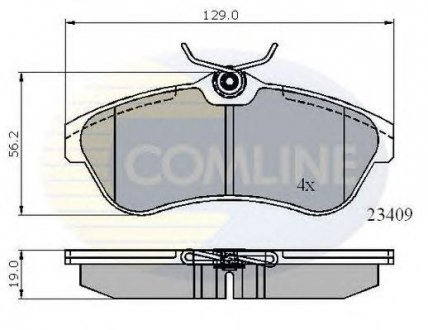 Тормозные колодки Citroen C3, C2 COMLINE cbp01146