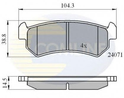 - Тормозные колодки для дисков COMLINE cbp01191