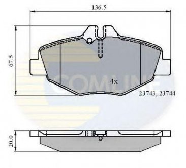 Тормозные колодки COMLINE cbp01209