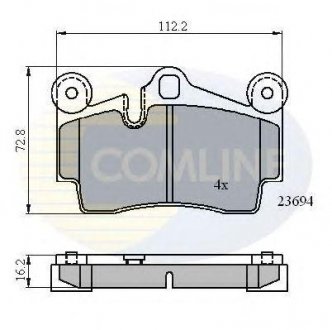 Купити ГАЛЬМІВНІ КОЛОДКИ COMLINE cbp01316 (фото1) підбір по VIN коду, ціна 956 грн.