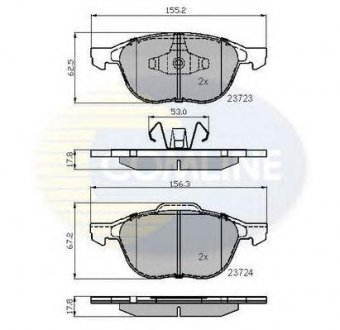 - Гальмівні колодки до дисків COMLINE cbp01323