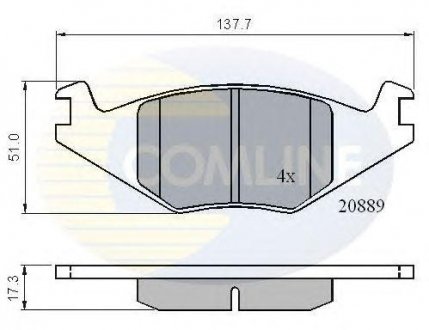 Тормозные колодки COMLINE cbp0136