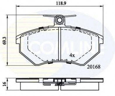 - Тормозные колодки для дисков COMLINE cbp0152