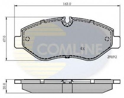 Тормозные колодки COMLINE cbp01555