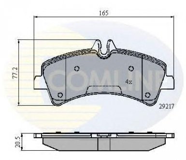 Тормозные колодки COMLINE cbp01575