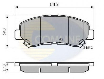 - Тормозные колодки для дисков COMLINE cbp01577