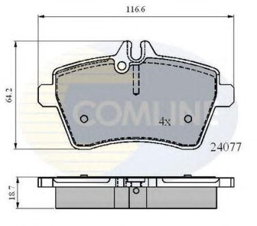 - Гальмівні колодки до дисків COMLINE cbp01592