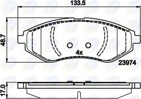 - Тормозные колодки для дисков COMLINE cbp01598