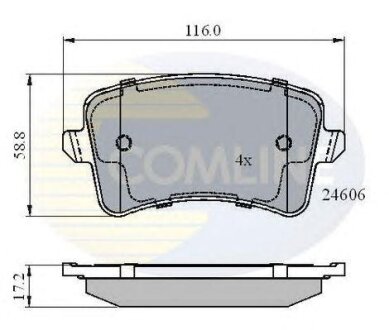 - Гальмівні колодки до дисків COMLINE cbp01709