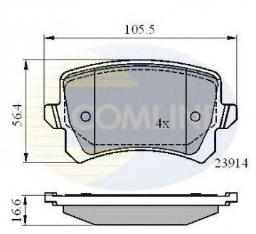 Купити ГАЛЬМІВНІ КОЛОДКИ Volkswagen Passat, Seat Leon, Volkswagen Golf, Skoda Octavia, Superb, Yeti, Audi TT, A6, A3, Volkswagen Tiguan, Scirocco COMLINE cbp01712 (фото1) підбір по VIN коду, ціна 924 грн.