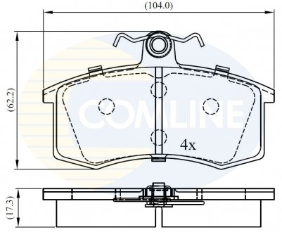 - Гальмівні колодки до дисків Lada 2108, Jeep Grand Cherokee, Lada Priora, Zaz Tavria, Lada 2110, Kalina COMLINE cbp0173