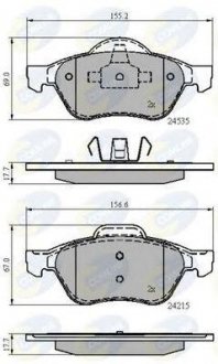 Тормозные колодки COMLINE cbp02017