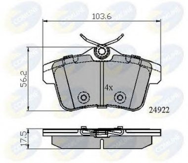 Тормозные колодки COMLINE cbp02045