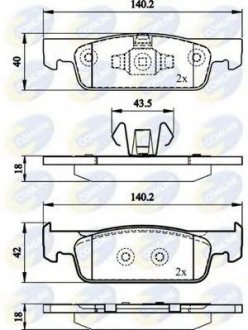 Тормозные колодки COMLINE cbp02144