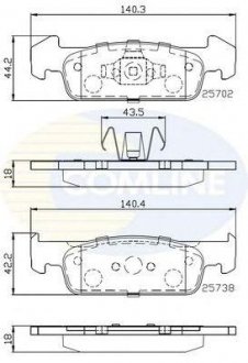 Тормозные колодки COMLINE cbp02223