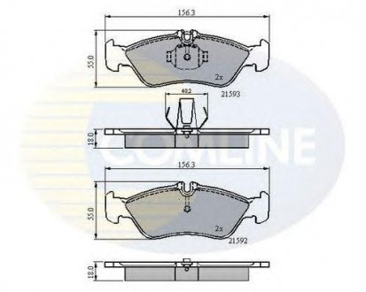 - Тормозные колодки для дисков COMLINE cbp0478