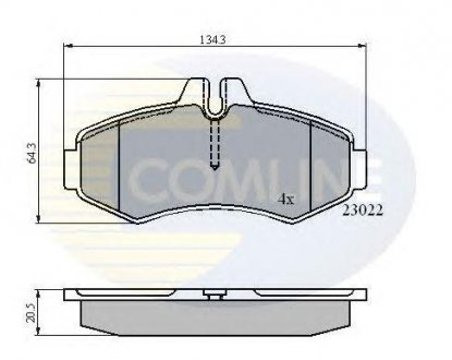 ГАЛЬМІВНІ КОЛОДКИ COMLINE cbp0480