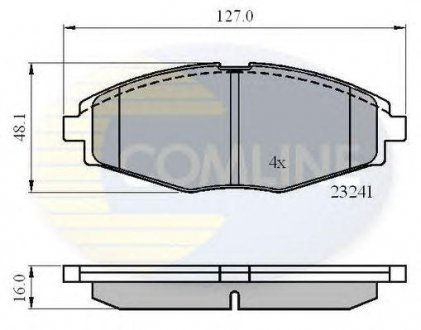 ГАЛЬМІВНІ КОЛОДКИ COMLINE cbp0486