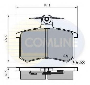 - Тормозные колодки для дисков COMLINE cbp0558