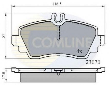 ГАЛЬМІВНІ КОЛОДКИ COMLINE cbp0748