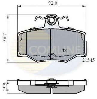 Тормозные колодки COMLINE cbp0878